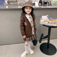 여아용 스쿨걸 니트 가디건 CCV57GNT464