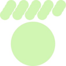 Dasababa 圓形色紙 薄荷綠 36cm, 1個, 20個