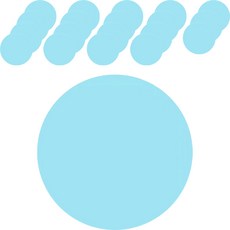 Dasababa 圓形彩紙天藍色 29cm, 1色, 20張