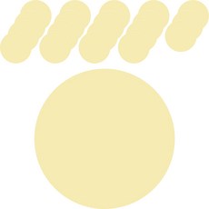 圓形5彩紙片 象牙白 36cm, 1個, 20個