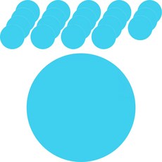 Dasababa 圓形彩紙湖藍 29cm, 1色, 20張