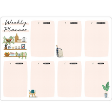 Heyjoy Design Scheduler 冰箱磁鐵板 Weekly Planner 日曆記事本, 磁鐵