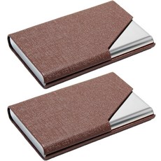 민코 명함 케이스 2p M715, 브라운, 1단