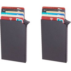 민코 원터치 명함 케이스 2p M703, 1단, 블랙