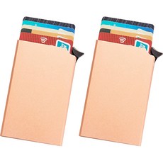 민코 원터치 명함 케이스 2p M704, 골드, 1단