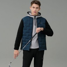 Cleveland GOLF 男款高爾夫空氣管袖子彈性全拉鍊羽絨夾克 防風 CGMJK23171