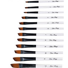 俄亥俄州丙烯酸水彩畫筆套組 12 白色, 1套