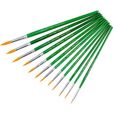 俄亥俄州丙烯酸水彩畫筆 12 支裝綠色, 1套