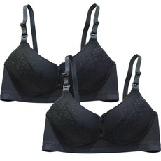 韓國 GNY 單扣半罩式蕾絲哺乳內衣 2件組