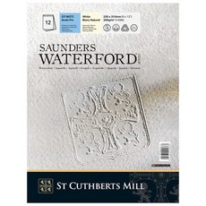 SAUNDERS WATERFORD Sanders Waterford Watercolor Medium Wood 1 邊裝訂 300G CM4653-011C 12 張, 1個