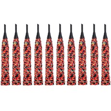 VOLAR 斑紋緩衝握把布 10入, 紅黃色, 10個