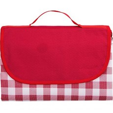 방수 방습 피크닉 매트 접이식 돗자리, 체크레드