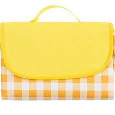 防水折疊野餐墊, 格紋黃