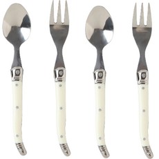 復古餐具組 白色, 1套, 2p 茶匙 + 2p 茶叉