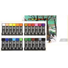 04 24色油性重彩油畫棒套組, 24 種顏色, 1套