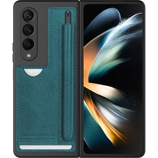araree Galaxy Z Fold S Pen 卡片收納手機殼 擴充卡槽 CP, 灰藍色, 1個