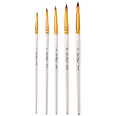 다사바바 호호 아크릴 유화 뾰족붓 세트, 5종, 1세트