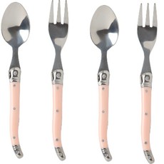 復古餐具組 粉紅色, 1套, 2p 茶匙 + 2p 茶叉