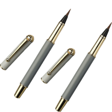 達薩巴巴 高級軟毛扇形刷, 淺灰色, 2個