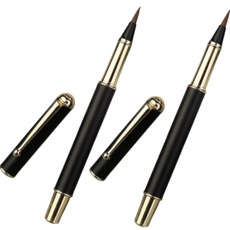 達薩巴巴 高級軟毛扇形刷, 黑色, 2個