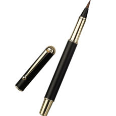 達薩巴巴 高級軟毛扇形刷, 黑色, 1個