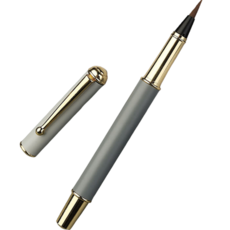 達薩巴巴 高級軟毛扇形刷, 淺灰色, 1個