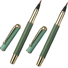 達薩巴巴 高級軟毛扇形刷, 深綠色, 2個