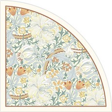 위더홈 클래식 플라워 코너 매트, 크림