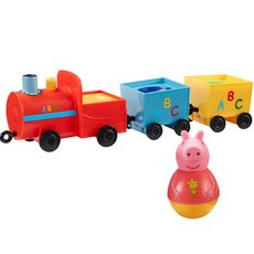 佩佩豬 Weebles 火車不倒翁玩具, 混合顏色, 1個