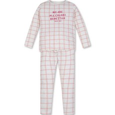 UNITED COLORS OF BENETTON. KIDS 兒童雙格紋家居服上下套裝 QCETP4261