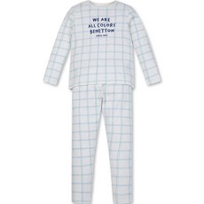 UNITED COLORS OF BENETTON. KIDS 兒童雙格紋居家服上下套裝 QCETP4261