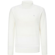 헤지스골프 남성용 잔조직 솔리드 울 혼방 하이넥 스웨터