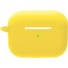 SPACE SHIELD 2022年 AirPods Pro 2代 兼容矽膠鑰匙圈保護殼, 黃色, 單一商品