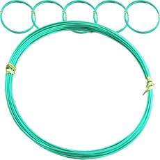 MaDaKkuMi 彩色工藝鐵絲 鋁線 1mm x 5m, 6個, 03 綠色