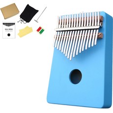 Heyum 木質17音入門卡林巴琴 簡約藍, 1個