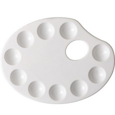 블루스토머 물감 파레트 화이트 30 x 24 cm, 1개, 10칸