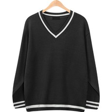 Raymon 男款 Brut 寬鬆版 V領 撞色 針織 T恤