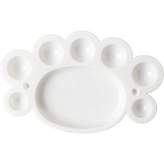 Bluestormer 水彩調色盤 螃蟹造型 白色 17 x 24 cm, 8格, 1個