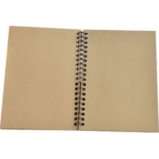 Bonbon復古牛皮紙簡約白皮書素描日記本棕色+棕色, 1個