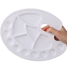 Bluestormer 油漆調色板 白色 27 x 21 cm, 9個空格, 1個