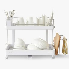 HANSSEM New基本餐具瀝水架, 第二階段, 白+鋼