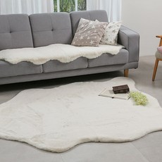 LEENDECO 素色不規則造型羊毛地毯