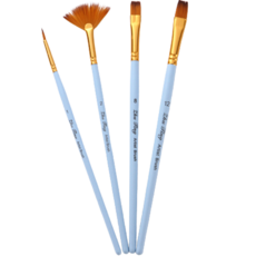 Dasababa 啞光藍油畫筆 4件組 混合, 1套, 1, 2, 8, 12