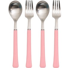라온누리 아동용 블루밍 컬러 수저세트, SOFT PINK, 숟가락 2p + 포크 2p, 1세트