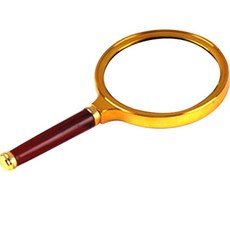 LILY 木柄放大鏡 80mm, 1個, 棕色