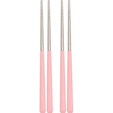 RAONNURI 素色孩童筷子 2雙, 柔和的粉紅色, 單品