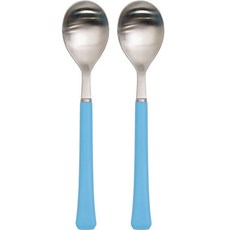 라온누리 아동용 블루밍 컬러 숟가락 2p, 단품, 스카이블루