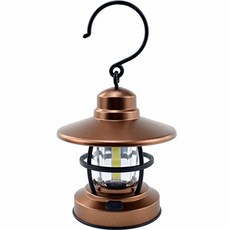 자타라 빈티지 감성 캠핑 차박 COB 전구 휴대용 걸이 램프 랜턴, 1개, 브론즈