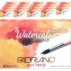 FABRIANO Boutique 水彩明信片 水彩畫 300g 明信片本 細紋 PC03 15頁, 20個