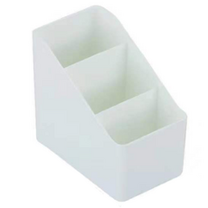 헤론 책상 화장대 화장품 수납 연필꽂이 정리 케이스, 화이트, 1단